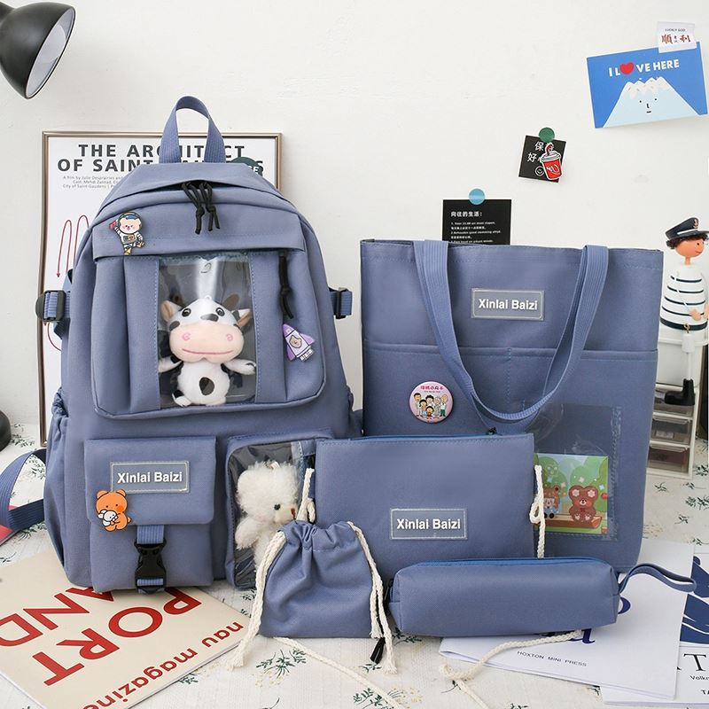 JT9063 (5IN1) IDR.215.000 MATERIAL CANVAS SIZE L40XH30XW13CM WEIGHT 750GR COLOR BLUE
