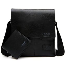 JT90661-black Tas Selempang JEEP + Dompet JEEP Pria Import (2in1)
