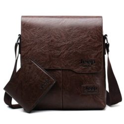 JT90661-coffee Tas Selempang JEEP + Dompet JEEP Pria Import (2in1)