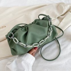 JT93455-green Tas Selempang Handbag Rantai Keren Wanita Cantik