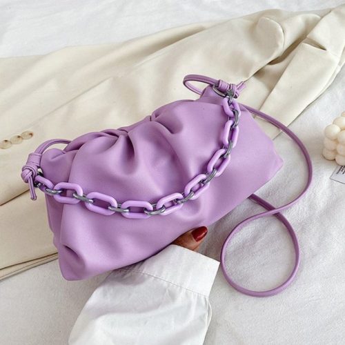 JT93455-purple Tas Selempang Handbag Rantai Keren Wanita Cantik