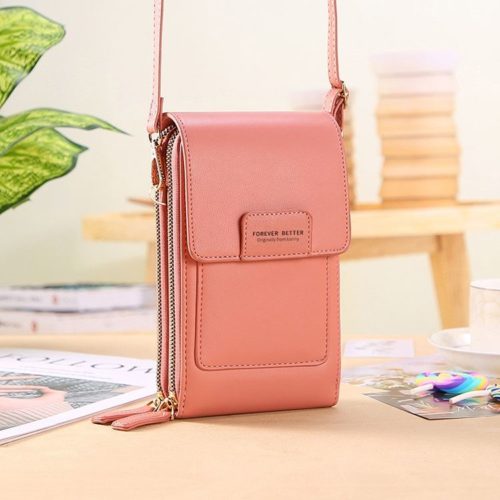 JT9650-pink Tas Selempang Dompet Handphone Wanita Cantik Import