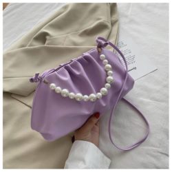 JT9799-purple Tas Selempang Mutiara Wanita Cantik Elegan