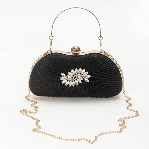 JTF00136-black Tas Pesta Handbag Wanita Elegan Import Terbaru