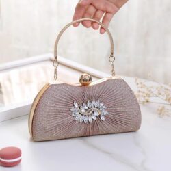 JTF00136-pink Tas Pesta Handbag Wanita Elegan Import Terbaru