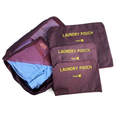 JTF006-purple Tas Set Laundry Pouch 6in1 Import