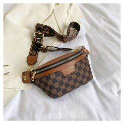 JTF0067-brown Tas Waist Bag Wanita Elegan Import Terbaru