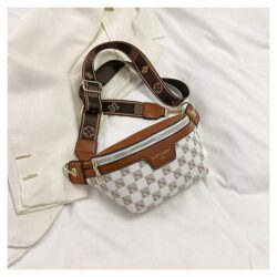 JTF0067-white Tas Waist Bag Wanita Elegan Import Terbaru