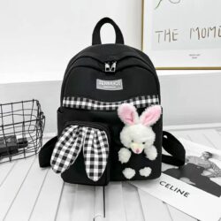 JTF0245-black Tas Ransel Boneka Bunny Fashion Wanita Kekinian Import
