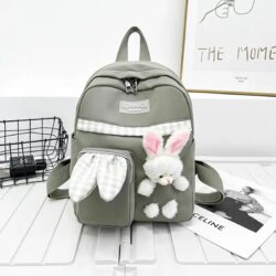 JTF0245-green Tas Ransel Boneka Bunny Fashion Wanita Kekinian Import