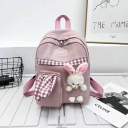 JTF0245-pink Tas Ransel Boneka Bunny Fashion Wanita Kekinian Import