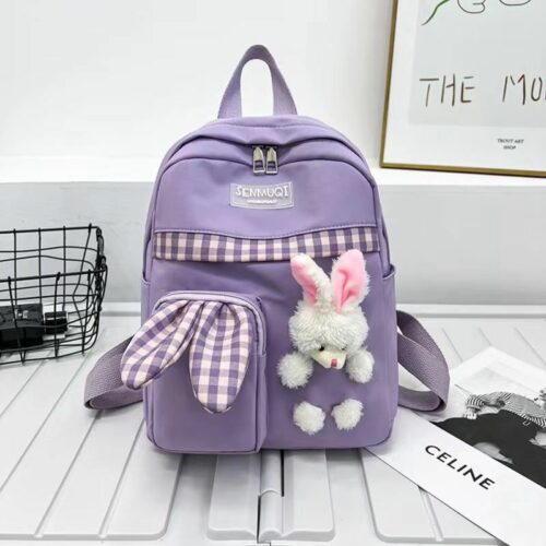 JTF0245-purple Tas Ransel Boneka Bunny Fashion Wanita Kekinian Import
