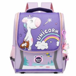 JTF0308-darkpurple Tas Ransel Anak Sekolah Pony Unicorn Import