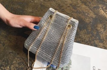 JTF067-silver Tas Serut Chain Fashion Wanita Import Terbaru