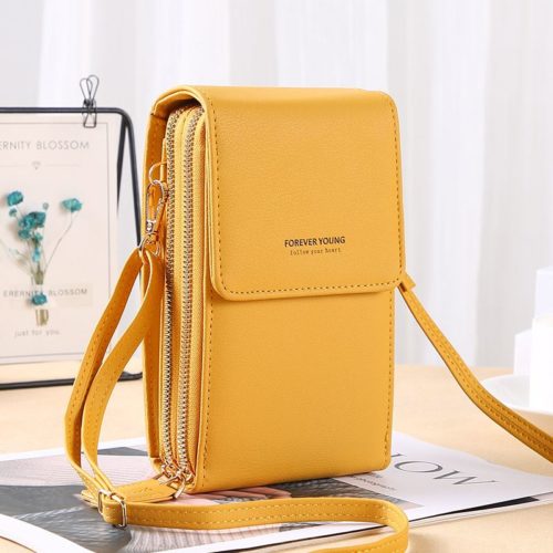 JTF09067-yellow Tas Slingbag Dompet Handphone Forever Young Import