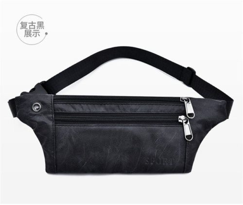 JTF0985-vintageblack Waist Bag Unisex Fashion Modis Terbaru