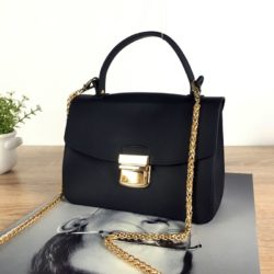 JTF10951-black Tas Handbag Jelly Fashion Wanita Elegan Import