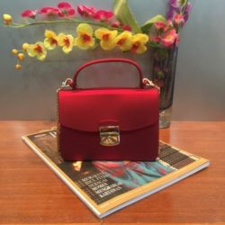 JTF10951-wine Tas Handbag Jelly Fashion Wanita Elegan Import