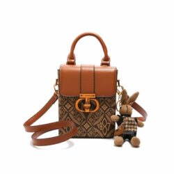 JTF1121-brown Tas Slingbag HP Gantungan Boneka Import JTF1121-brown Tas Slingbag HP Gantungan Boneka Import