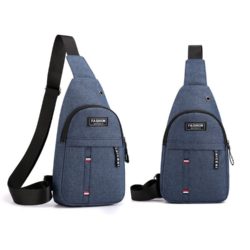 JTF12001B-blue Sling Bag Canvas Modis Pria Keren Import Terbaru