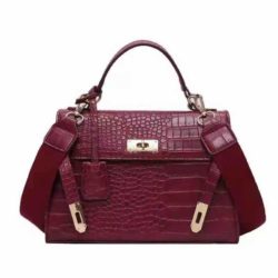 JTF12554-red Tas Handbag Selempang Croco Wanita Import