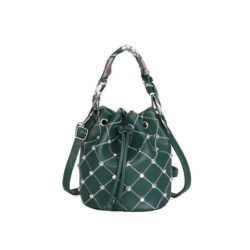 JTF12843-green Tas Handbag Serut Selempang Wanita Cantik Import