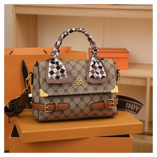 JTF16391-khaki Tas Handbag Wanita Elegan Cantik Import Terbaru