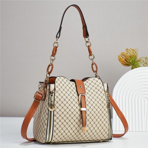 JTF1805-beigebrown Tas Handbag Selempang Fashion Wanita Import Terbaru