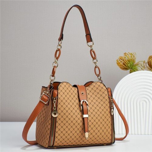 JTF1805-brown Tas Handbag Selempang Fashion Wanita Import Terbaru