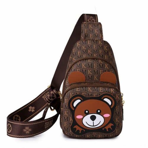 JTF19168-coffeeme Tas Slingbag Selempang Bear Fashion Import Wanita JTF19168-coffeeme Tas Slingbag Selempang Bear Fashion Import Wanita