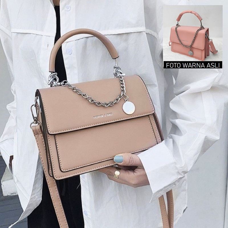 JTF2356-pink Tas Handbag Selempang Import Wanita Elegan