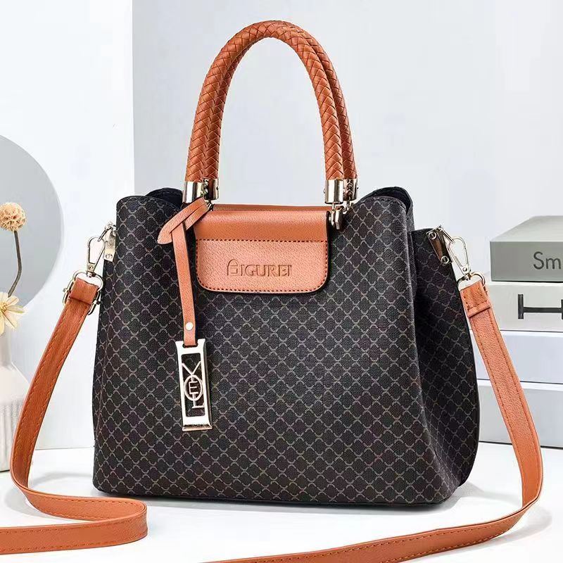 JTF5166-brown Tas Handbag Selempang Wanita Elegan Import