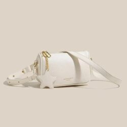 JTF5614-white Tas Selempang Wanita Cantik Import Terbaru