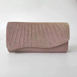 JTF606-pink Dompet Pesta Import Wanita (Tali Rantai Selempang)