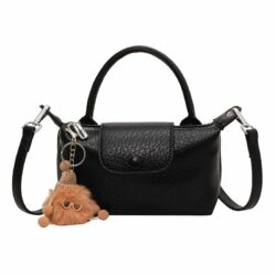JTF6175-black Tas Handbag Selempang Gantungan Boneka Import JTF6175-black Tas Handbag Selempang Gantungan Boneka Import