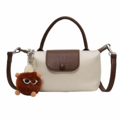 JTF6175-whitecoffee Tas Handbag Selempang Gantungan Boneka Import JTF6175-whitecoffee Tas Handbag Selempang Gantungan Boneka Import