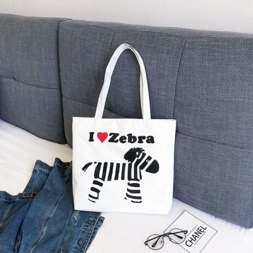 JTF6600-zebra Tas Tote Bag Wanita Modis Terbaru