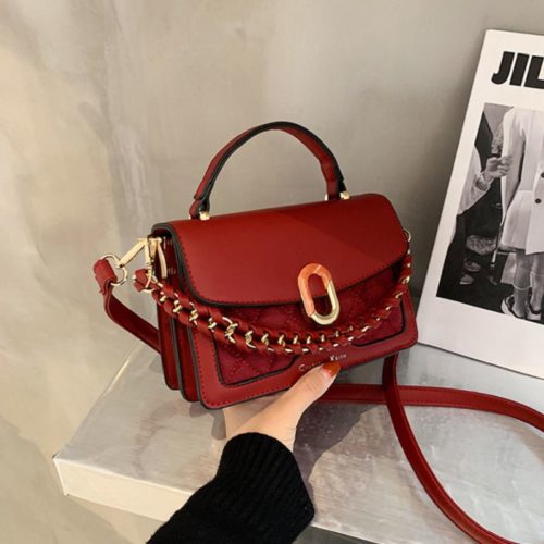 JTF77802-red Tas Handbag Selempang Wanita Cantik Import Terbaru