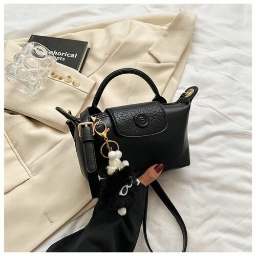 JTF7833-black Tas Handbag Mini Fashion Gantungan Boneka Cantik