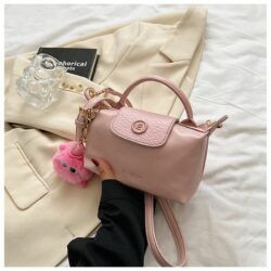 JTF7833-pink Tas Handbag Mini Fashion Gantungan Boneka Cantik