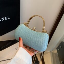 JTF8024-blue Tas Pesta Handbag Wanita Elegan Import Terbaru