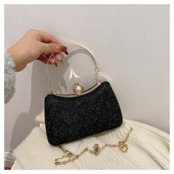 JTF8065-black Tas Pesta Handbag Elegan Wanita Cantik Import