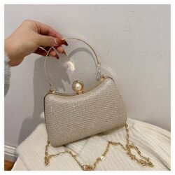 JTF8065-gold Tas Pesta Handbag Elegan Wanita Cantik Import