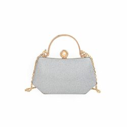 JTF8067-silver Tas Handbag Selempang Pesta Wanita Elegan Import