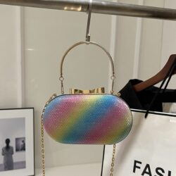 JTF8069-rainbow Tas Handbag Pesta Import Wanita Elegan Terbaru