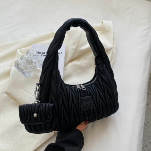 JTF8336-black Tas Shoulder Bag Wanita Cantik Import Terbaru (2in1)
