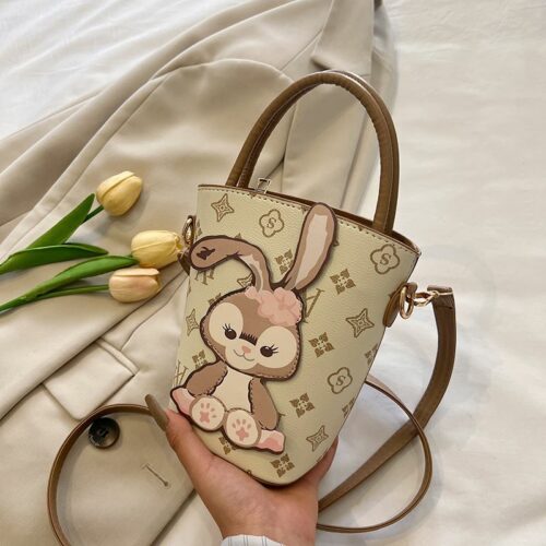 JTF8345-beige Tas Handbag Mini Bunny Import Wanita Cantik