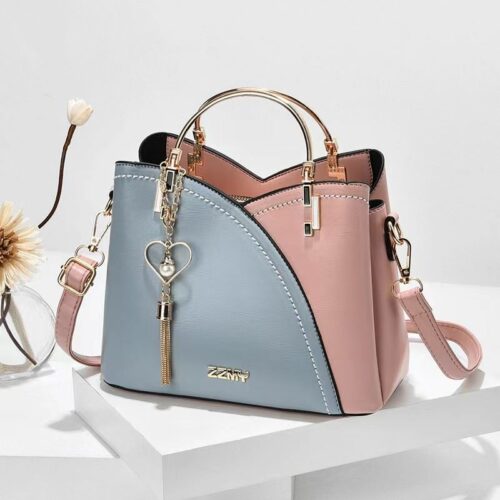 JTF8800-pinkblue Tas Handbag Selempang Wanita Cantik Import Terbaru