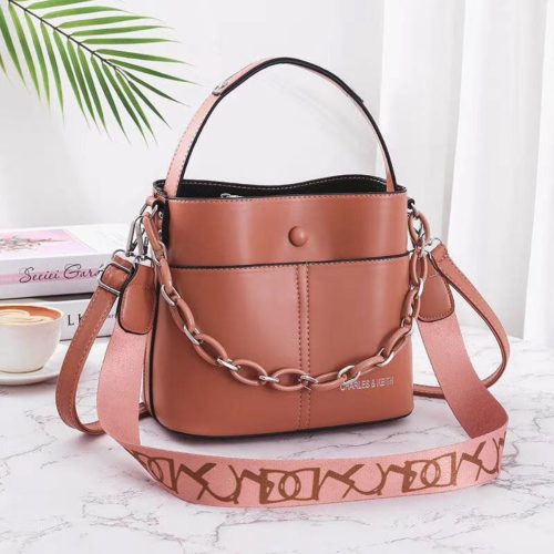 JTF88070-pink Tas Handbag Selempang Wanita Elegan Import