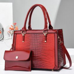 JTF8988-red Tas Handbag Selempang 2in1 Import Wanita Elegan